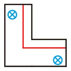 L-Kupplungsstück für 3-Phasen-Schiene schwarz rechts - 3-phasig