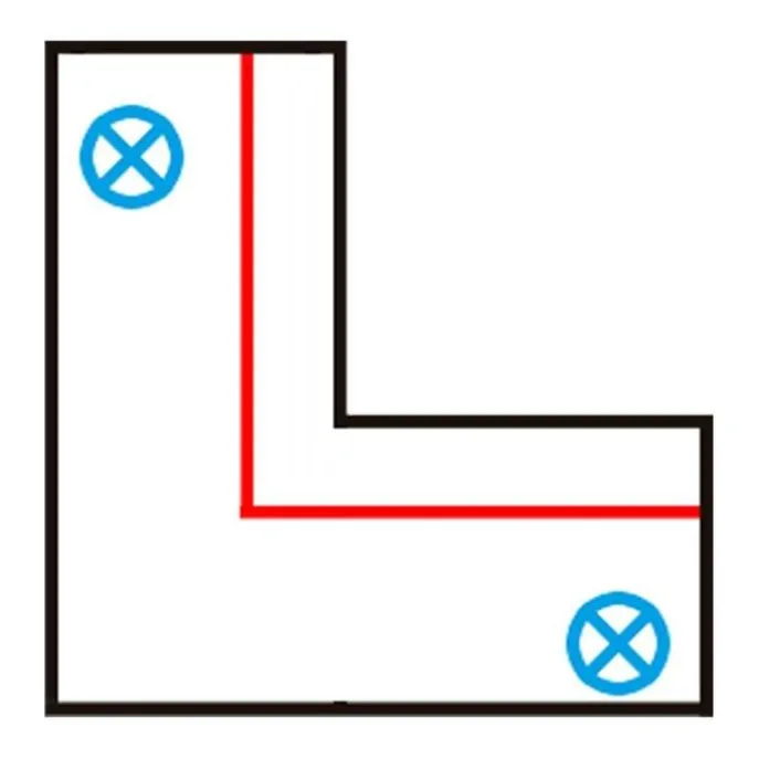 L-Kupplungsstück für 3-Phasen-Schiene schwarz rechts - 3-phasig