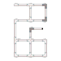 L-Kupplungsstück für 3-Phasen-Schiene schwarz rechts - 3-phasig
