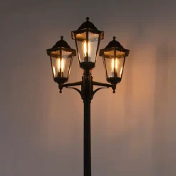 Ländliche Außenlaterne schwarz IP44 - New Orleans 3