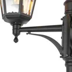 Ländliche Außenlaterne schwarz IP44 - New Orleans 3