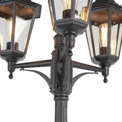 Ländliche Außenlaterne schwarz IP44 - New Orleans 3