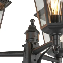 Ländliche Außenlaterne schwarz IP44 - New Orleans 3