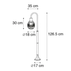 Ländliche Außenleuchte schwarz IP44 - Guardado