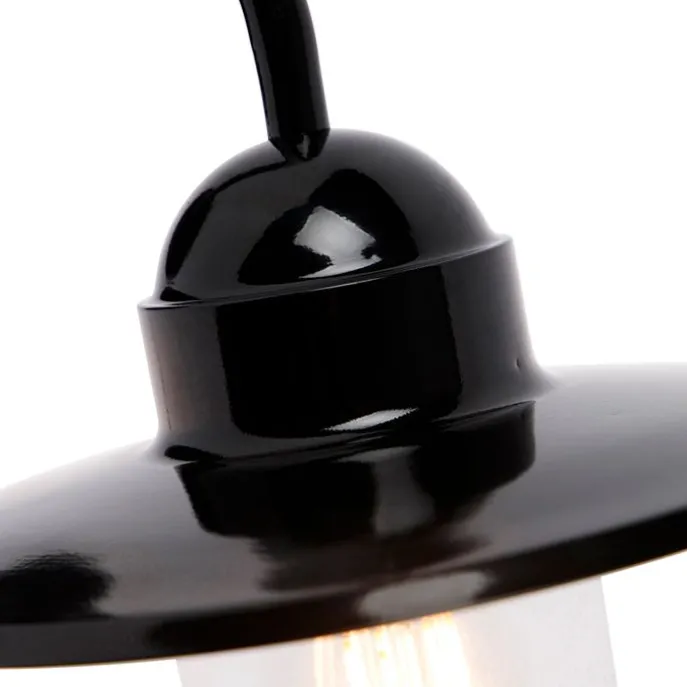 Ländliche Außenwandleuchte schwarz IP44 - Kansas