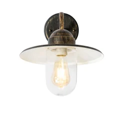 Ländliche Außenwandleuchte Antikgold IP44 - Kansas