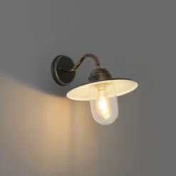 Ländliche Außenwandleuchte Antikgold IP44 - Kansas