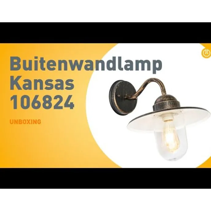 Ländliche Außenwandleuchte Antikgold IP44 - Kansas