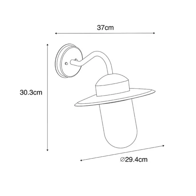 Ländliche Außenwandleuchte Antikgold IP44 - Kansas
