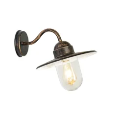 Ländliche Außenwandleuchte Antikgold IP44 - Kansas