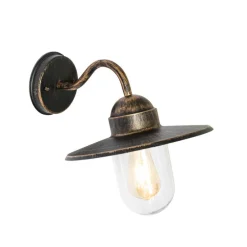 Ländliche Außenwandleuchte Antikgold IP44 - Kansas