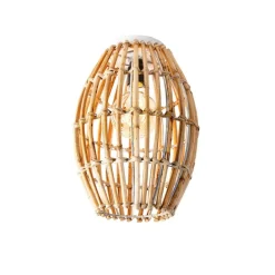 Ländliche Deckenlampe Bambus mit Weiß - Canna Capsule