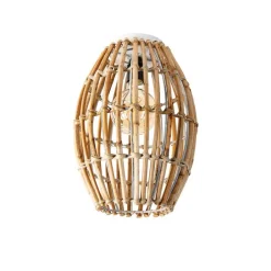 Ländliche Deckenlampe Bambus mit Weiß - Canna Capsule