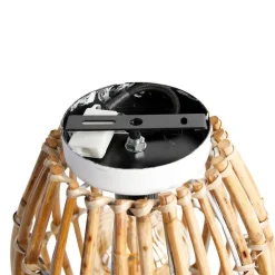 Ländliche Deckenlampe Bambus mit Weiß - Canna Capsule