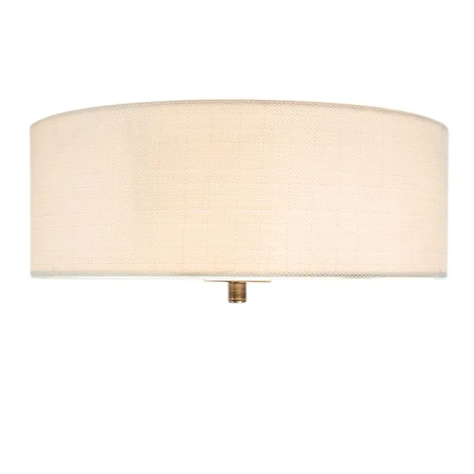 Ländliche Deckenleuchte Creme 30 cm - Drum Jute
