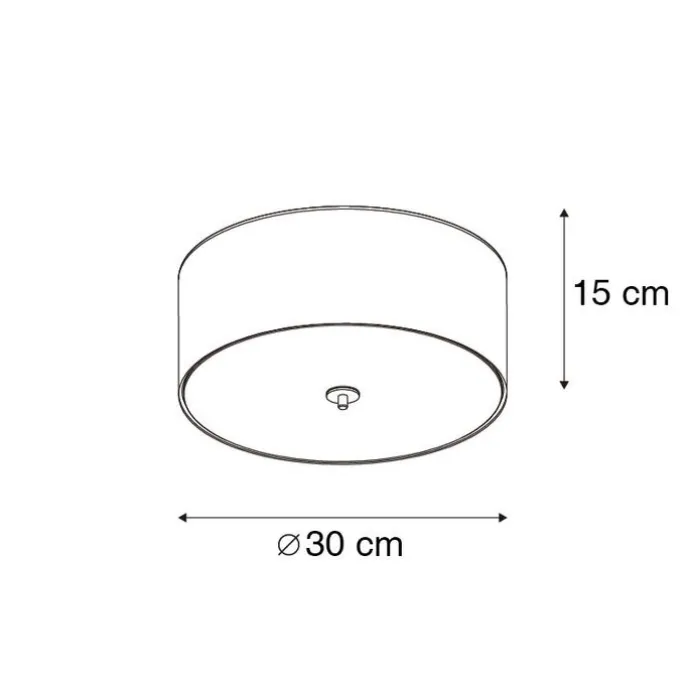 Ländliche Deckenleuchte grün 30 cm - Drum Jute