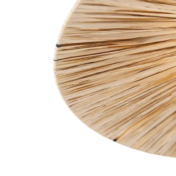 Ländliche Deckenleuchte schwarz mit Seil 3-flammig – Leia