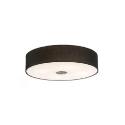 Ländliche Deckenleuchte schwarz 50 cm - Drum Jute