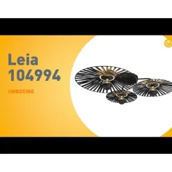 Ländliche Deckenleuchte schwarz 3-flammig - Leia