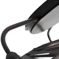 Ländliche Deckenleuchte schwarz 3-flammig - Leia