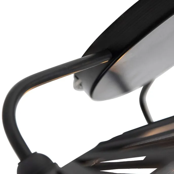 Ländliche Deckenleuchte schwarz 3-flammig - Leia