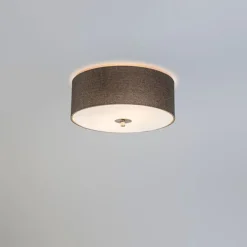 Ländliche Deckenleuchte taupe 30 cm - Drum Jute