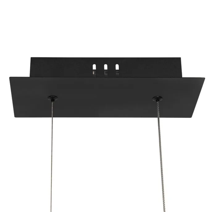 Ländliche Hängelampe Holz inkl. LED mit Touchdimmer - Platin