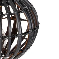 Ländliche Hängelampe schwarz länglich 3-flammig - Canna