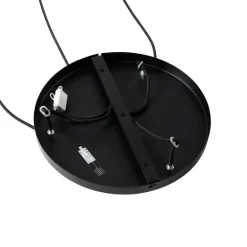 Ländliche Hängelampe schwarz mit Seil 3-flammig – Leia