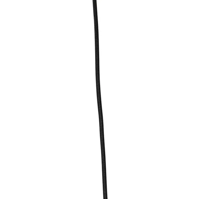 Ländliche Hängelampe schwarz mit Seil 45 cm - Leia