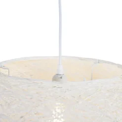 Ländliche Hängelampe weiß 50 cm - Corda Flat