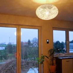 Ländliche Hängelampe weiß 50 cm - Corda Flat