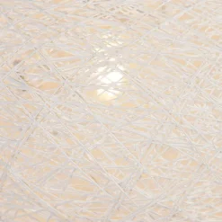 Ländliche Hängelampe weiß 50 cm - Corda Flat