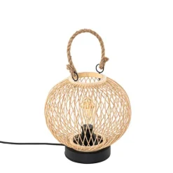 Ländliche Outdoor-Tischlampe aus Rattan – Calamus