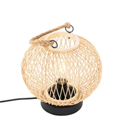 Ländliche Outdoor-Tischlampe aus Rattan – Calamus