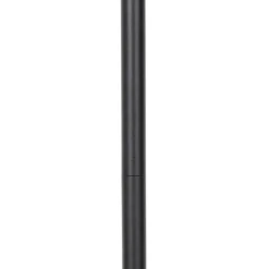 Ländliche Stehleuchte schwarz mit Bambus inkl. LED - Kaiser