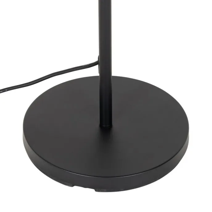 Ländliche Stehleuchte schwarz mit Bambus inkl. LED - Kaiser