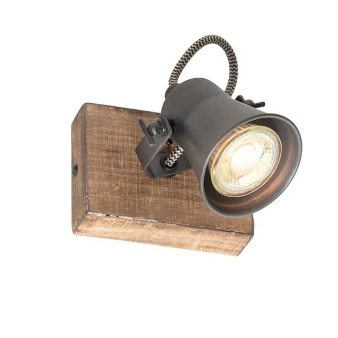 Ländlicher Fleck schwarz mit Holz - Jelle