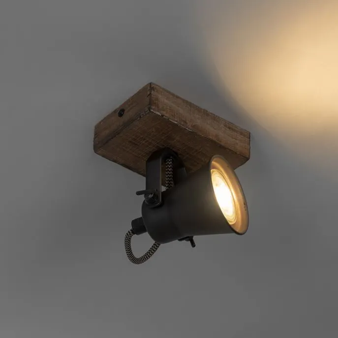 Ländlicher Fleck schwarz mit Holz - Jelle