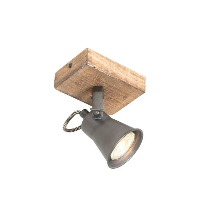 Ländlicher Fleck schwarz mit Holz - Jelle