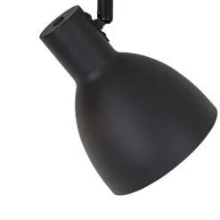 Ländlicher Spot schwarz mit Holz 4-flammig – Flint