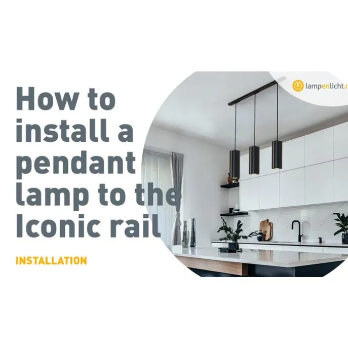 Luxus-Pendelleuchtenadapter für 1-phasiges Schienensystem schwarz - Iconic