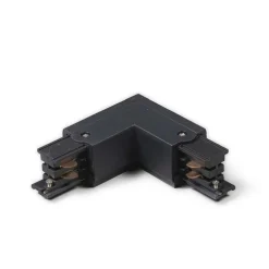 L-Verbinder für 3-Phasenschiene schwarz links - 3-phasig