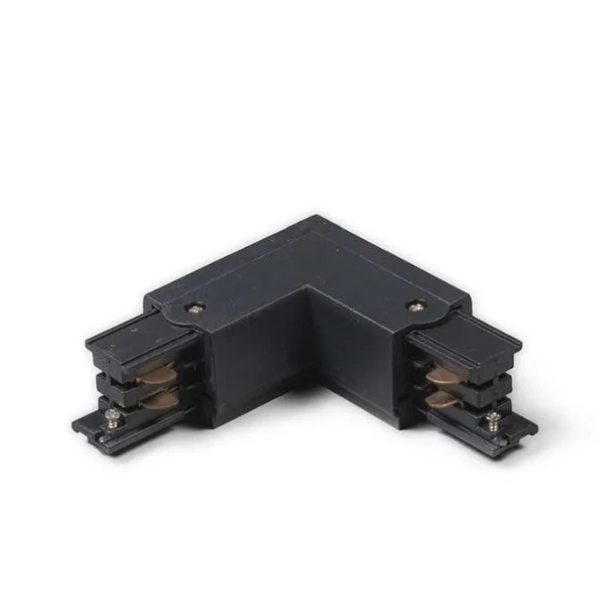 L-Verbinder für 3-Phasenschiene schwarz links - 3-phasig