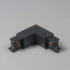 L-Verbinder für 3-Phasenschiene schwarz links - 3-phasig