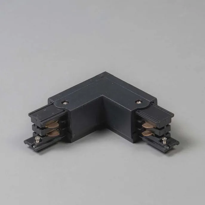 L-Verbinder für 3-Phasenschiene schwarz links - 3-phasig