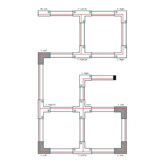 L-Verbinder für 3-Phasenschiene schwarz links - 3-phasig