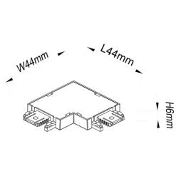 L-Verbinder Schiene schwarz 1-phasig - Magnetic