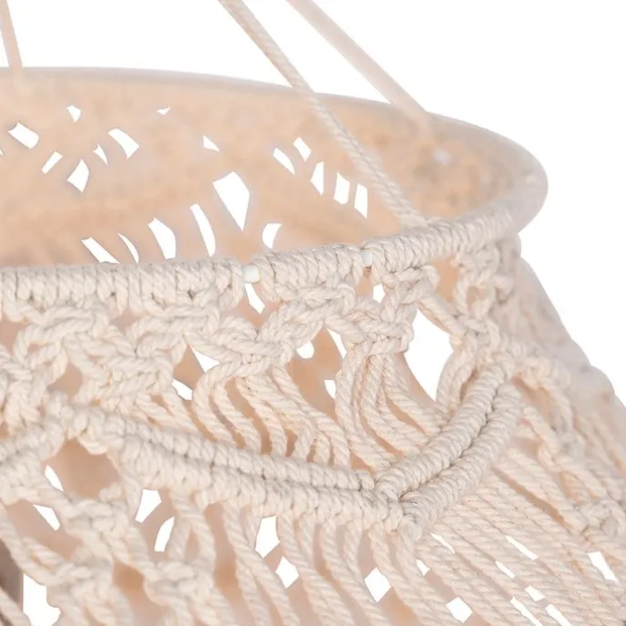 Makramee Lampenschirm natur 90 cm