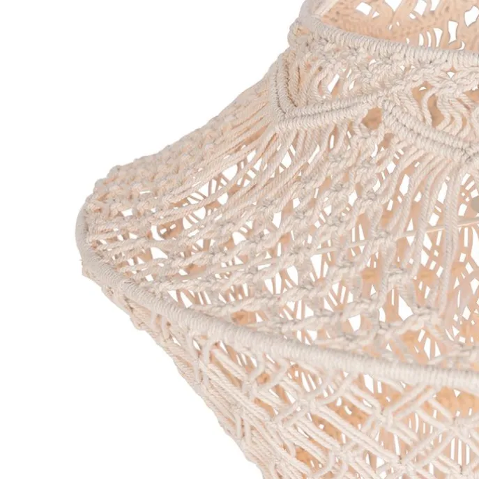 Makramee Lampenschirm natur 90 cm